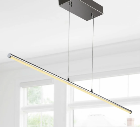 JONATHAN Y Conley 39.5-Inch Integrated LED Linear Pendant Light, Black Finish