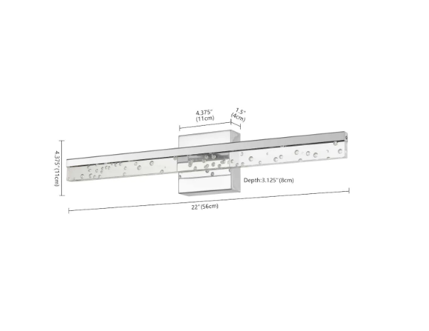 JONATHAN Y Lighting Mario 22-Inch Integrated LED Bath Bar, Modern Dimmable Vanity Light
