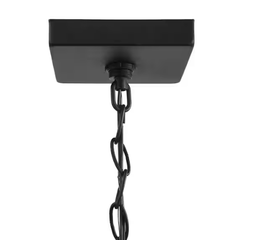 Hurley 1-Light Outdoor Hanging Pendant Light Matte Black with Clear Glass Shade, E26