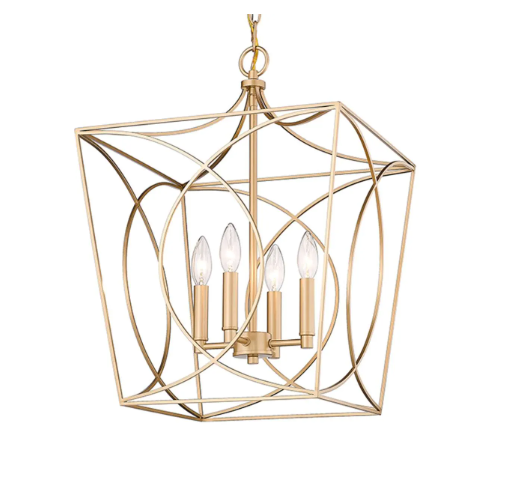 Millennium Lighting Tracy 4-Light Chandelier 16" Candle Style Ceiling Light E12 Dimmable