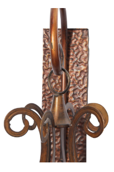 Bronze Metal Single Candle Wall Sconce Rustic Iron Wall Decor with Glass Hurricane Holder 25"