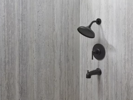 Glacier Bay Oswell Single Handle Tub & Shower Faucet Matte Black 1.8 GPM Pressure Balance Valve Included