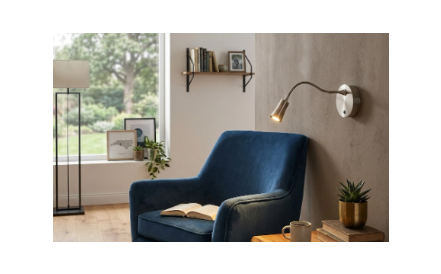 Access Lighting Epiphanie 16.7" LED Gooseneck Wall Sconce 3500K Integrated LED Hardwired or Plug-In