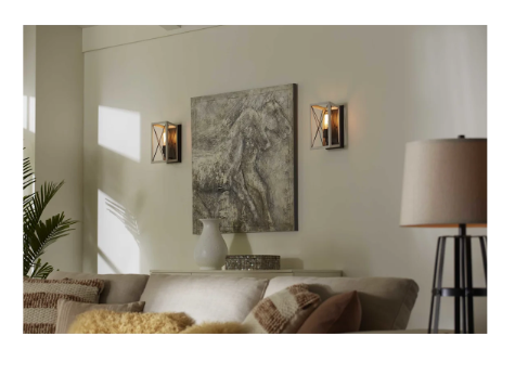 Progress Lighting Briarwood 12" Wall Sconce Rustic Farmhouse Faux Wood Wall Light E26 Dimmable