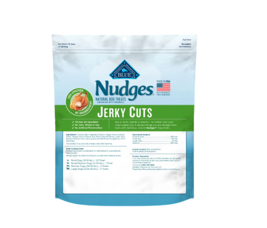 Blue Buffalo Nudges Natural Jerky Cut Dog Treats Chicken Recipe, 40 oz Soft & Chewy Natural Dog Treats