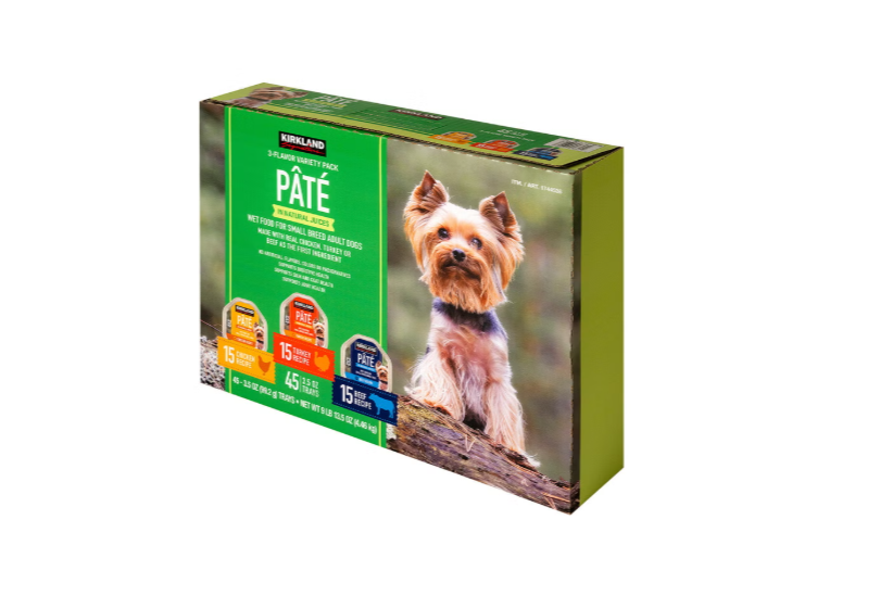 Kirkland Signature Pâté Wet Dog Food Variety Pack 45 Count, 3.5 oz Grain-Free Wet Dog Food