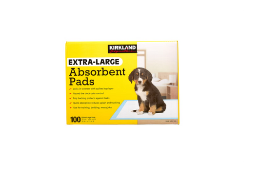 Kirkland Signature Extra-Large Dog Training Pads 30" x 23", Odor-Resistant Puppy Pads 100 Count
