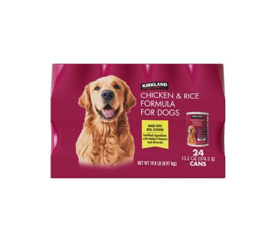 Kirkland Signature Canned Dog Food 24 Pack, 13.2 oz Wet Dog Food with Added Vitamins & Minerals