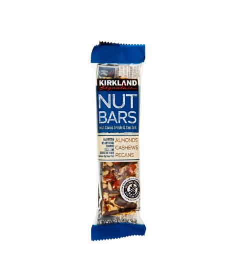 Kirkland Signature Nut Bars Cocoa Drizzle & Sea Salt, 30 Count Gluten-Free Snack Bars
