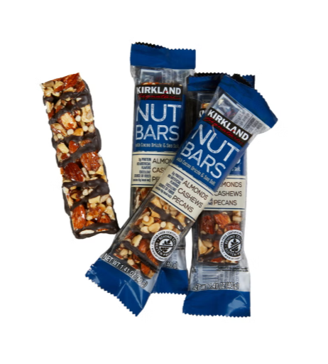 Kirkland Signature Nut Bars Cocoa Drizzle & Sea Salt, 30 Count Gluten-Free Snack Bars