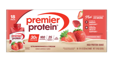 Premier Protein PLUS 30g Protein Shakes, Energy & Immune Support, 18 Pack