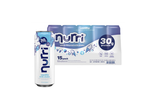 Nurri 30g Protein Shake, Vanilla, 11 fl oz Cans, 15 Pack