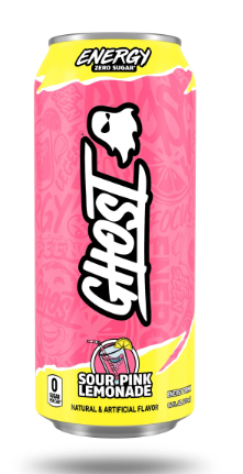 GHOST Energy Zero Sugar Variety Pack Sour Pink Lemonade Cherry Limeade & Welch’s Grape, 16 fl oz, 15 Pack