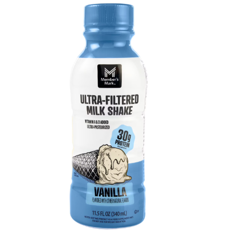 Member's Mark 30g Ultra-Filtered Milk Protein Shake, Vanilla, 11.5 fl oz, 12 Pack