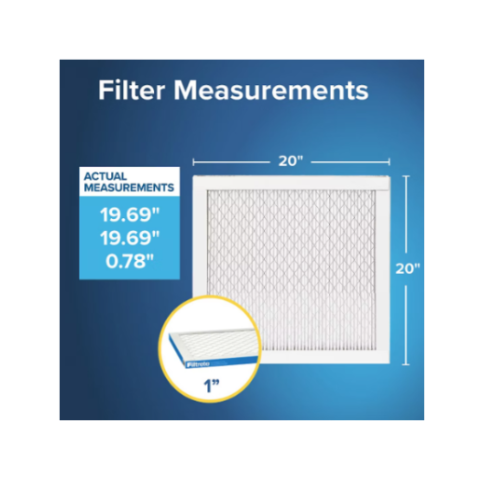 3M Filtrete 20x20x1 Air Filter, MERV 13, MPR 1900 Allergen Bacteria & Virus, 4 Pack