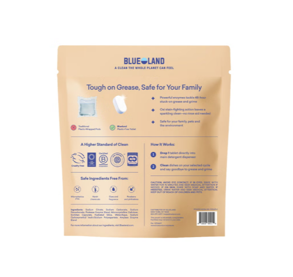 Blueland Dishwasher Detergent Tablets, Fragrance Free, 110 Count