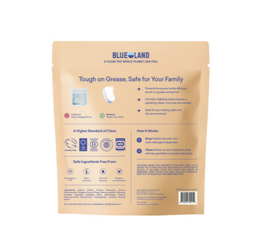 Blueland Dishwasher Detergent Tablets, Fragrance Free, 110 Count
