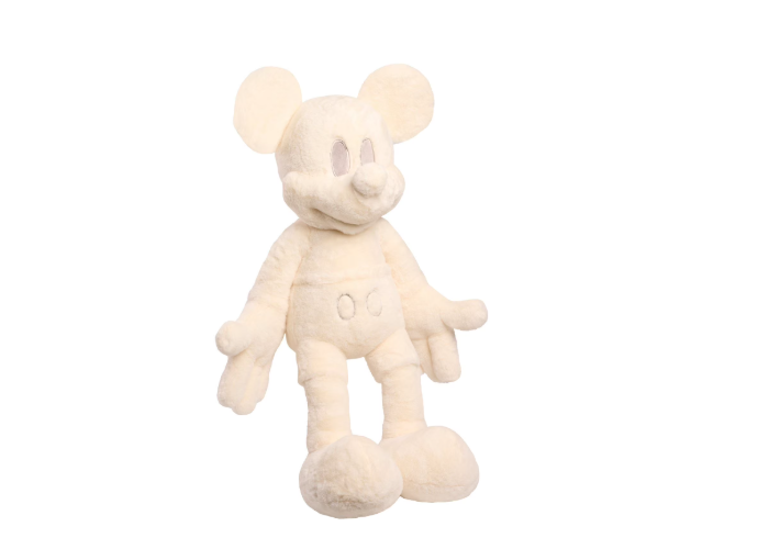 Disney Classic Mickey Mouse Jumbo Plush 40” Monochromatic Super Soft - White