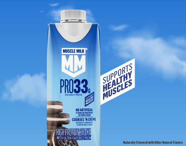 Muscle Milk PRO 33g Protein Ultra-Filtered Milk Shake, Cookies 'N Crème, 11 fl oz, 18 Pack