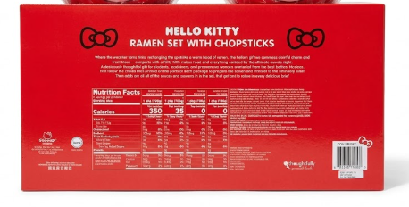Hello Kitty Ramen Noodle Gift Set with Bowls, Chopsticks & Sauces – Sanrio Gift Box
