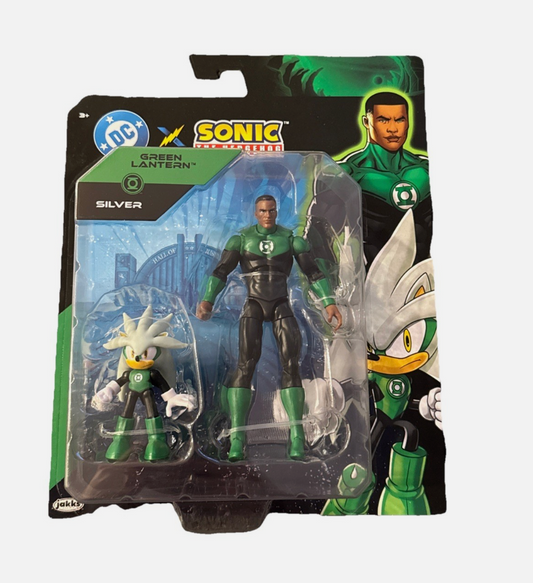 DC Sonic Crossover Green Lantern & Silver Action Figures Jakks Pacific