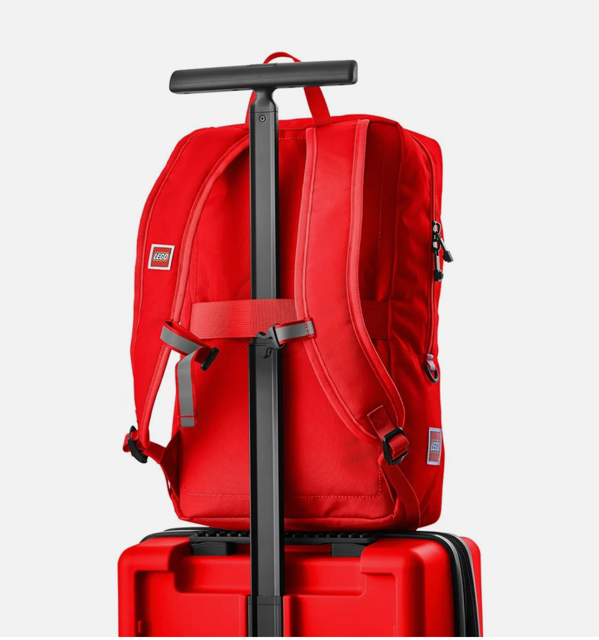 LEGO Kids 2-Piece Luggage Set Expandable Trolley & Backpack Travel Bag - Red