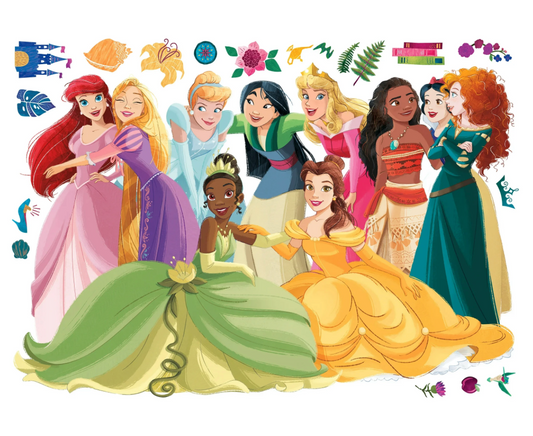 RoomMates Disney Princess Wall Decals XXL Peel Stick 36.5x26.12 Multicolor