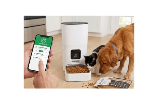 PAPIFEED 6L WiFi Automatic Pet Feeder with Smart App Control & Stainless Steel Bowl - Timed Food Dispenser for Cats & Dogs