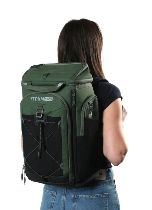 Titan PRO 26-Can Backpack Cooler with Ice Walls