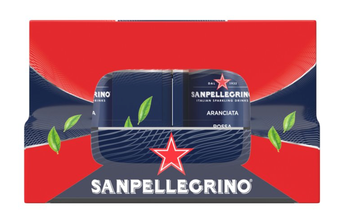 San Pellegrino Italian Sparkling Drink Variety Pack, Aranciata Rossa and Limonata, Sparkling Blood Orange Beverage and Sparkling Lemon Beverage, 24 Pack of 11.15 Fl Oz Cans