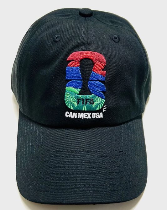 FIFA World Cup 2026 Official Licensed Black Cap Hat CAN MEX USA Adjustable
