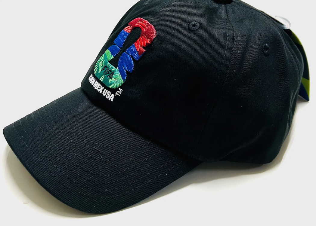 FIFA World Cup 2026 Official Licensed Black Cap Hat CAN MEX USA Adjustable