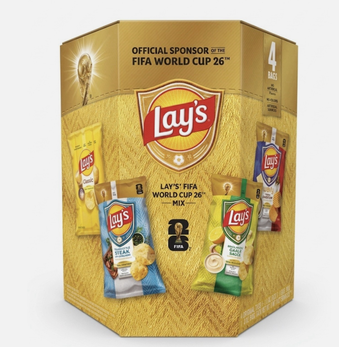 Lay’s FIFA World Cup 2026 Mix Messi Limited Edition Box - 4 Bags Global Flavors
