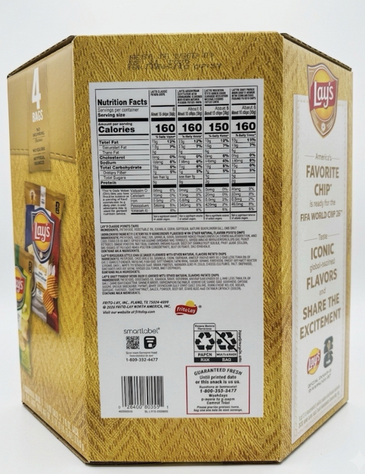 Lay’s FIFA World Cup 2026 Mix Messi Limited Edition Box - 4 Bags Global Flavors