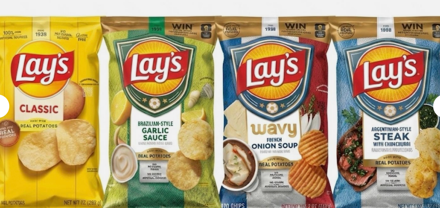 Lay’s FIFA World Cup 2026 Mix Messi Limited Edition Box - 4 Bags Global Flavors