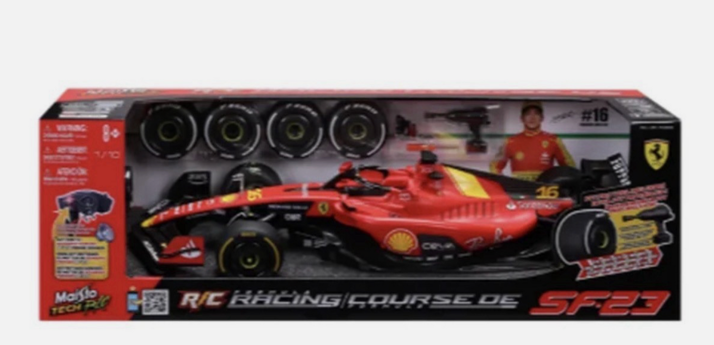 Ferrari SF23 F1 Maisto Tech RC 1:10 Remote Control Car Charles Leclerc #16