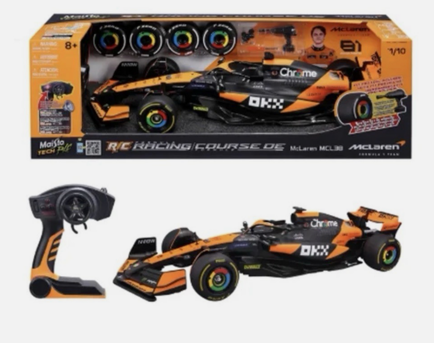 McLaren MCL38 F1 Maisto Tech RC 1:10 Remote Control Car Oscar Piastri #81