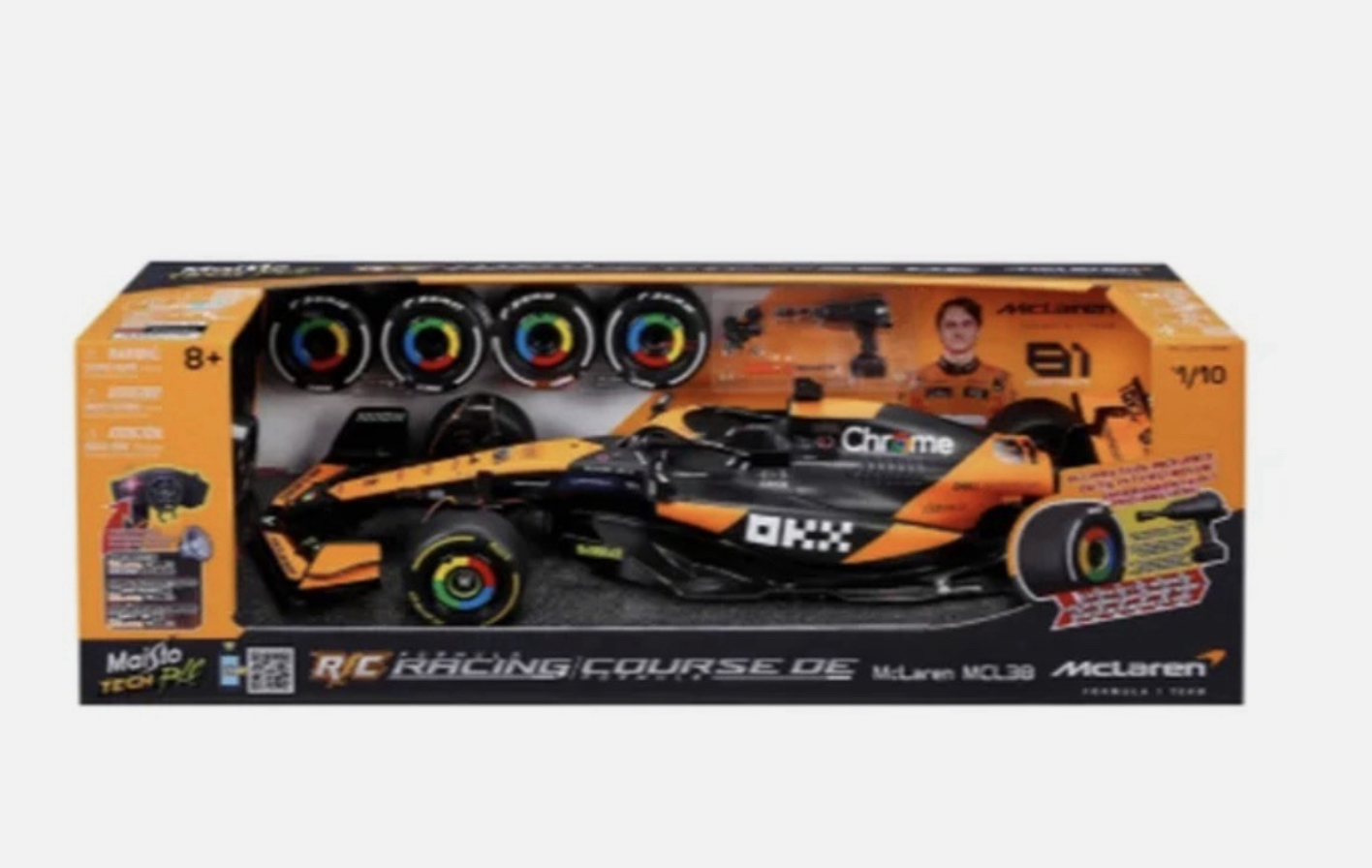 McLaren MCL38 F1 Maisto Tech RC 1:10 Remote Control Car Oscar Piastri #81