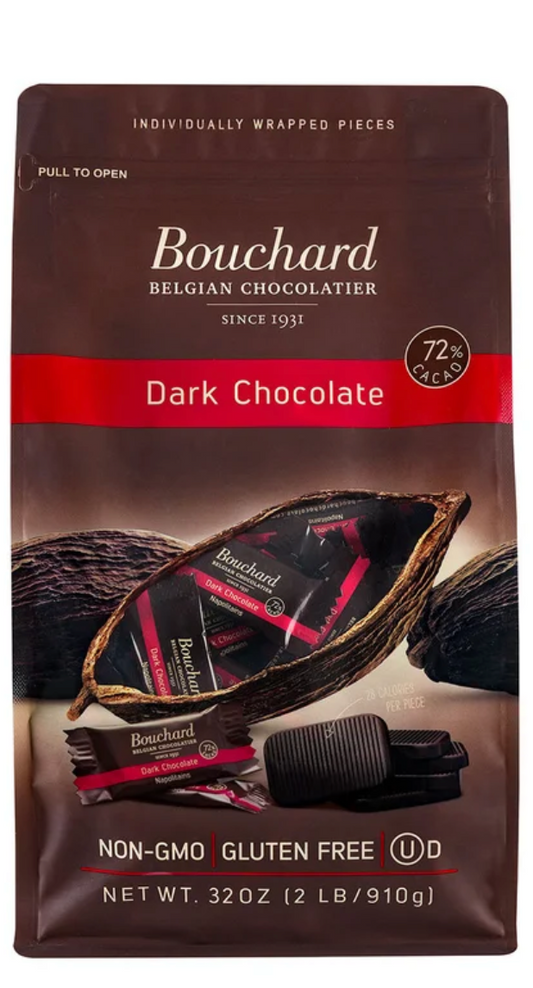 Bouchard Belgian Napolitains Premium Dark Chocolate 32 oz