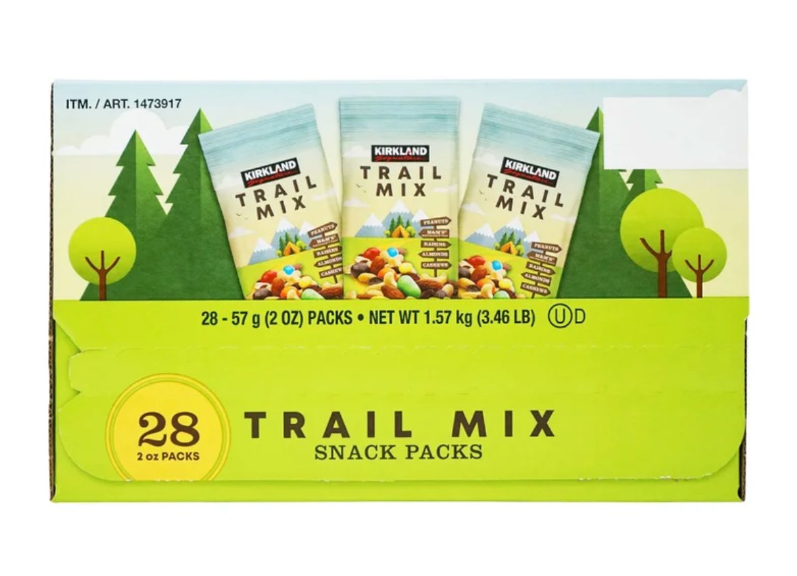 Kirkland Signature Trail Mix Snack Packs, 2 oz, 28-count