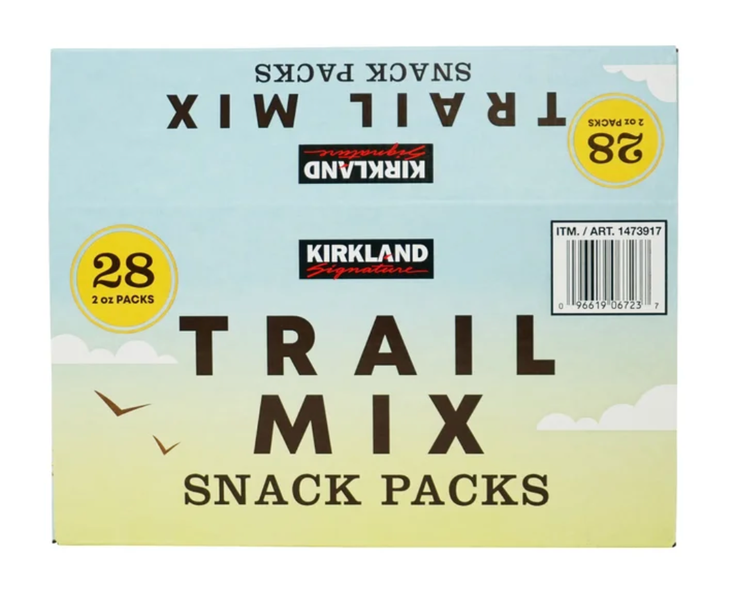 Kirkland Signature Trail Mix Snack Packs, 2 oz, 28-count