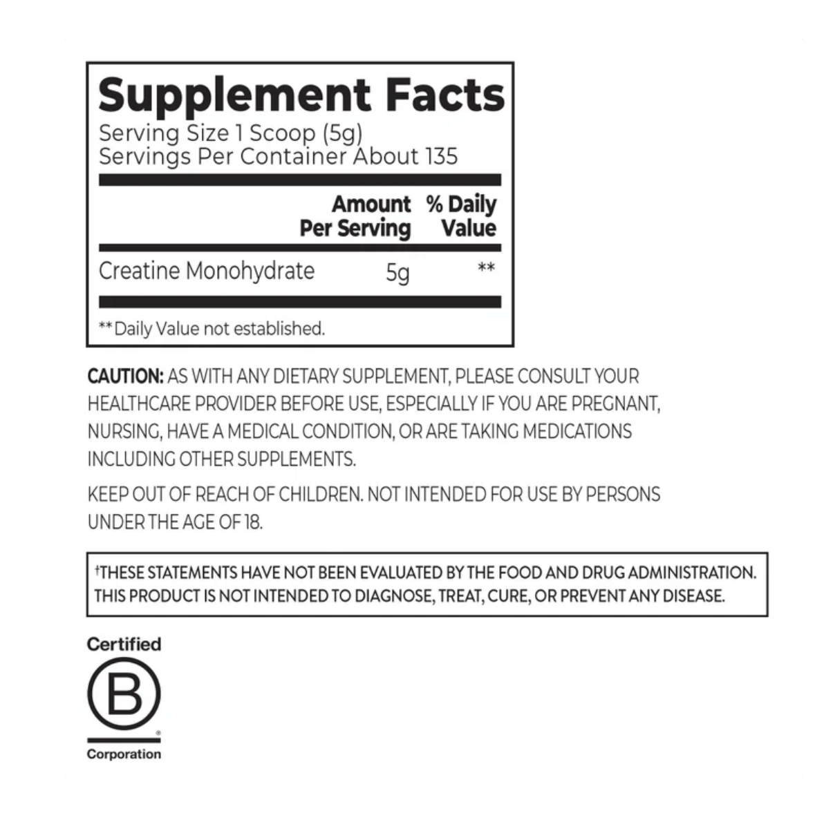 Orgain Micronized Creatine Monohydrate Powder, Unflavored, 135 Servings (23.8 oz)