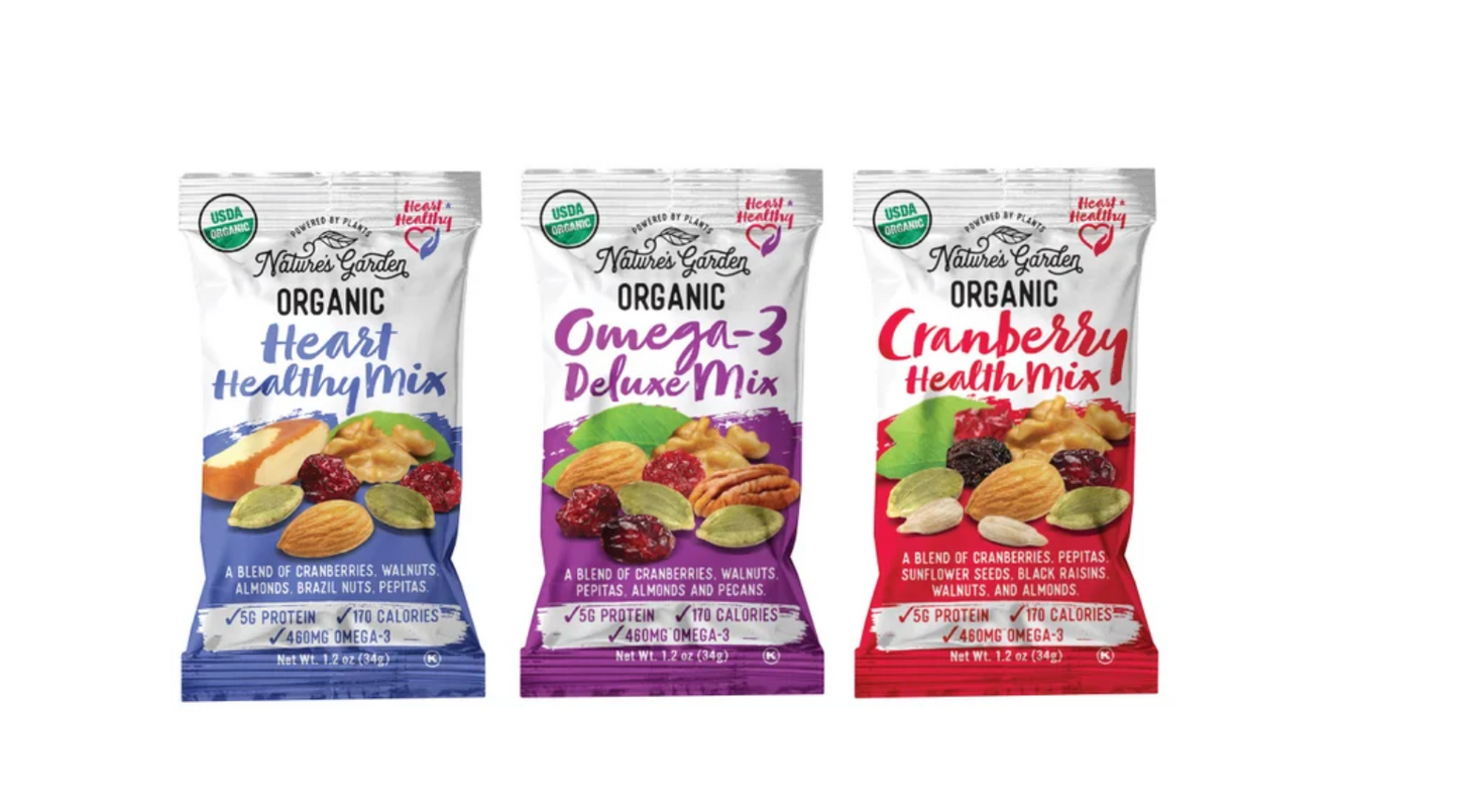 Nature's Garden Organic Trail Mix Snack Packs Variety Multi-Pack 24 Ct 1.2oz