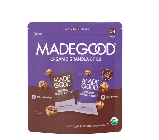 MadeGood Organic Granola Minis, Variety Pack, 0.85 oz, 24-count