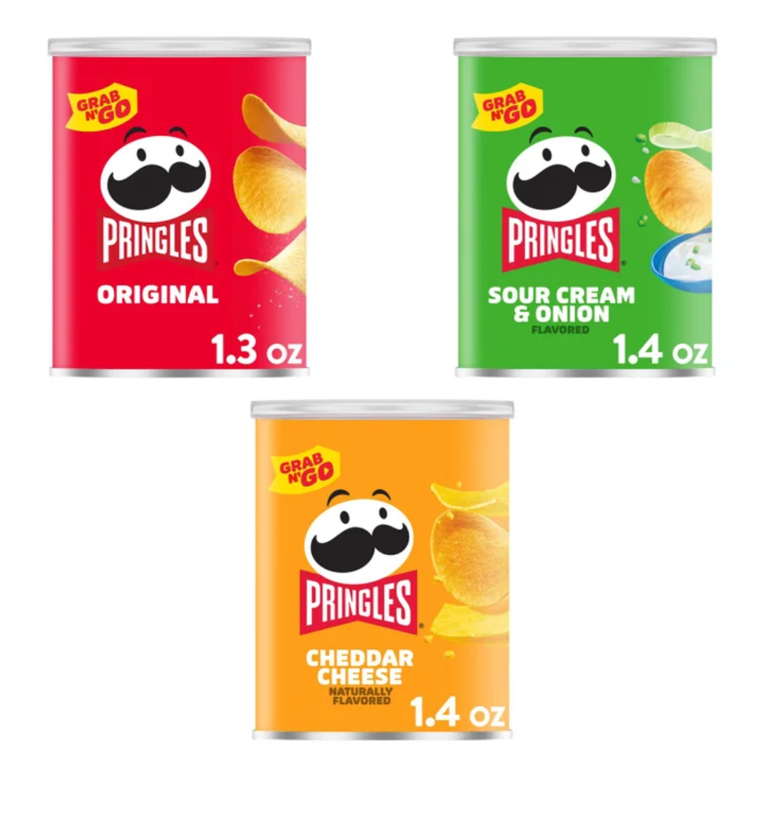 Pringles Grab & Go Potato Crisps, Variety, 36-count