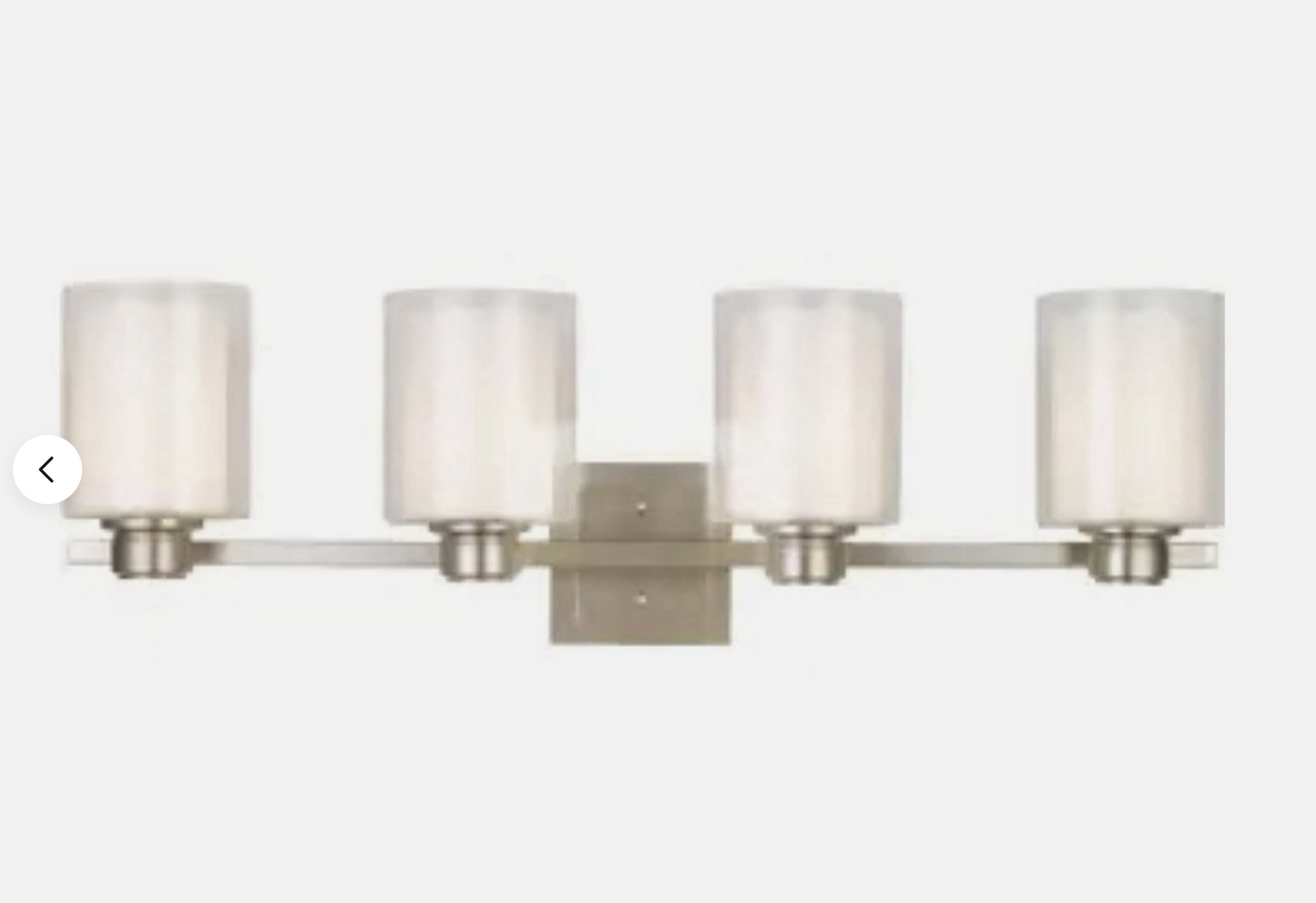 Seasons Elmsworth 4-Light Vanity Light Fixture, Brushed Nickel, 34.75"
