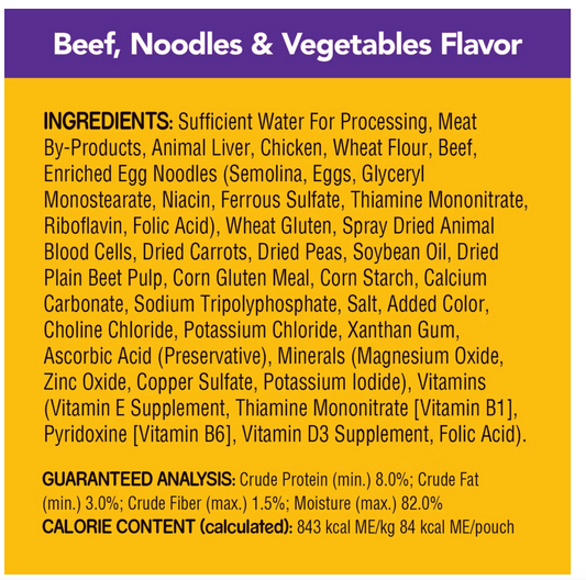 Pedigree Pouch Choice Cuts in Gravy Chicken and Beef Club Variety Adult Wet Dog Food, (54 ct.) 3.5 oz.