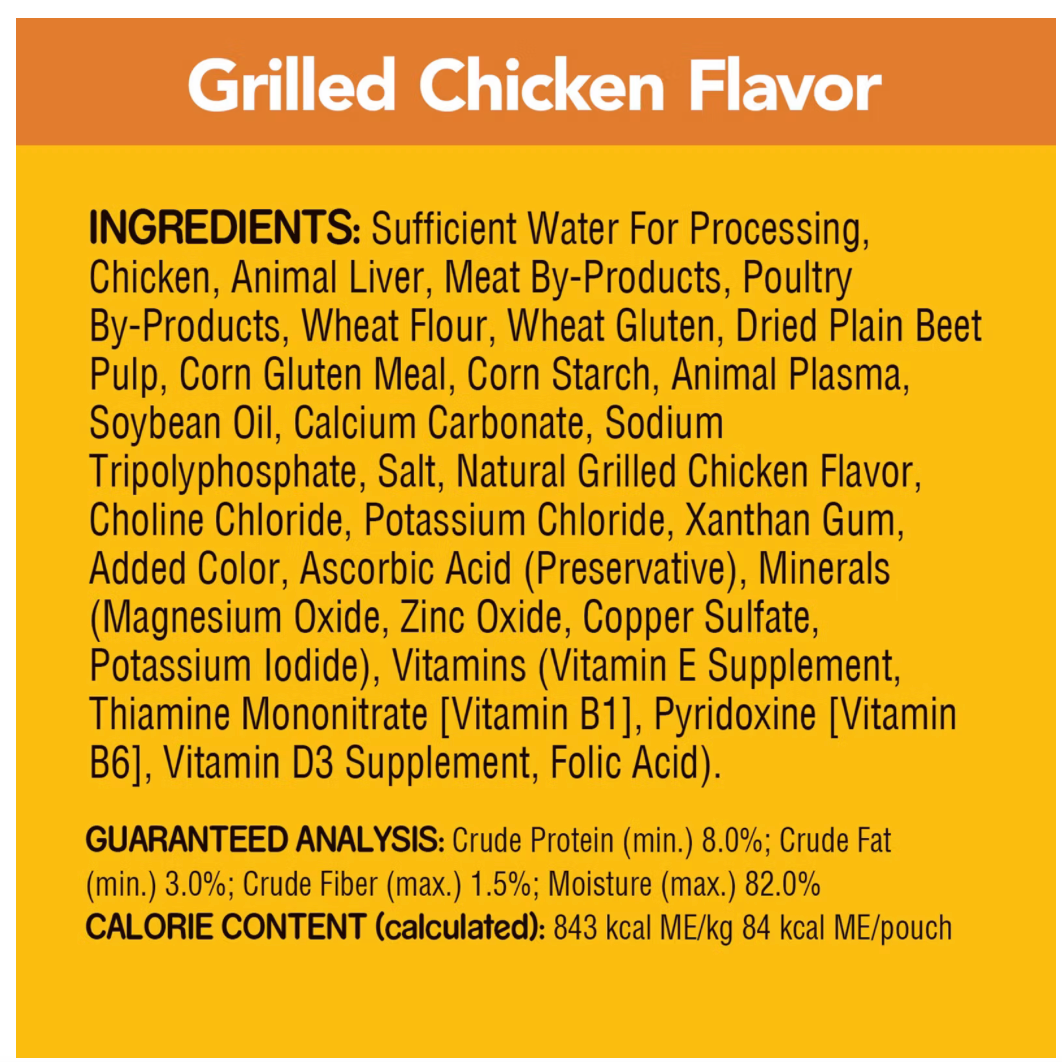 Pedigree Pouch Choice Cuts in Gravy Chicken and Beef Club Variety Adult Wet Dog Food, (54 ct.) 3.5 oz.