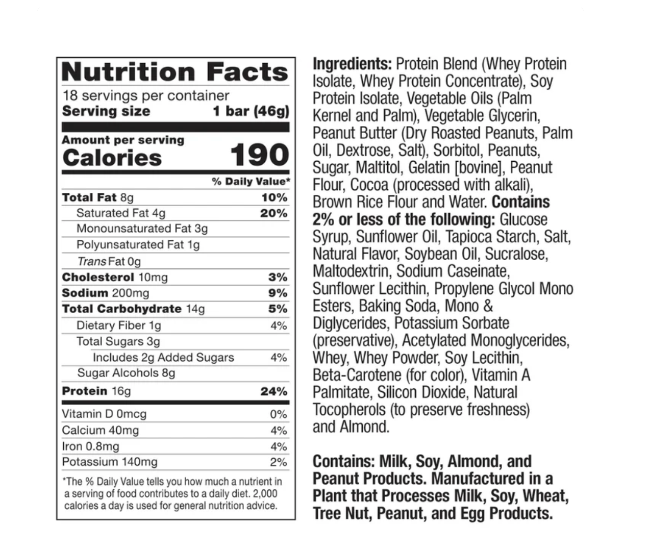 FITCRUNCH Protein Bars, 16g Protein, Chocolate Peanut Butter, 1.62 oz, 18-count