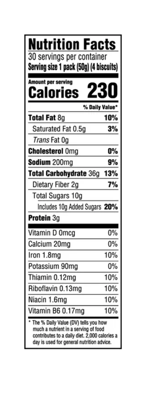 BelVita Breakfast Biscuit, Cinnamon Brown Sugar, 1.76 oz, 30-count